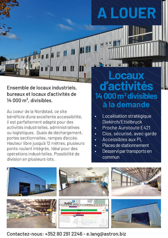 Ensemble de locaux industriels, bureaux et locaux d’activités de 14 000 m², divisibles à la demande  - Diekrich